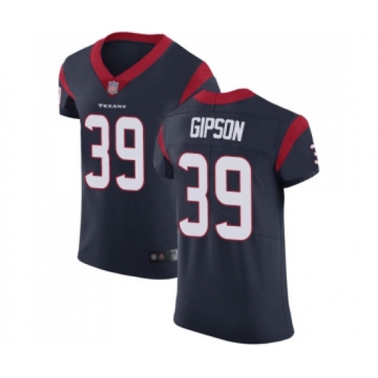 Men's Houston Texans 39 Tashaun Gipson Navy Blue Team Color Vapor Untouchable Elite Player Football Jersey