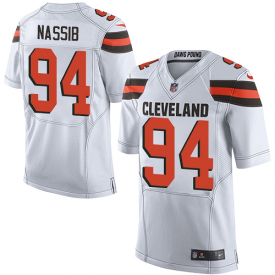 Men's Nike Cleveland Browns 94 Carl Nassib Elite White NFL Jersey