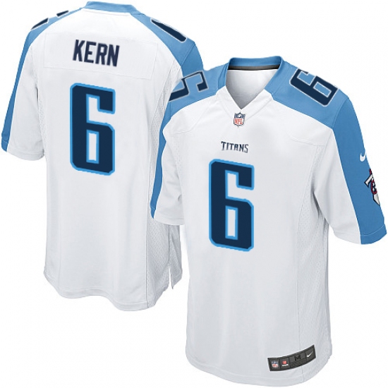 Men's Nike Tennessee Titans 6 Brett Kern Game White NFL Jersey