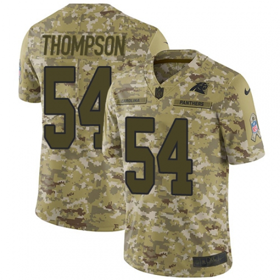 Youth Nike Carolina Panthers 54 Shaq Thompson Limited Camo 2018 Salute to Service NFL Jersey