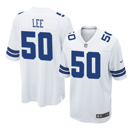 Men's Nike Dallas Cowboys 50 Sean Lee Game White NFL Jersey