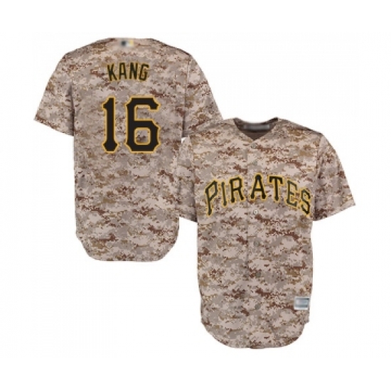 Youth Pittsburgh Pirates 16 Jung-ho Kang Replica Camo Alternate Cool Base Baseball Jersey