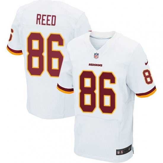 Men's Nike Washington Redskins 86 Jordan Reed Elite White NFL Jersey