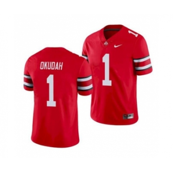 Men's Ohio State Buckeyes Jeff Okudah Scarlet Game College Football Jersey