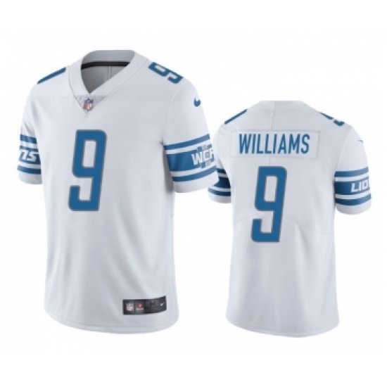 Men's Detroit Lions 9 Jameson Williams White Vapor Untouchable Limited Stitched Jersey