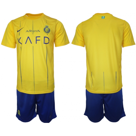 Men's Al Nassr Blank Yellow 2023-24 Home Soccer Jersey