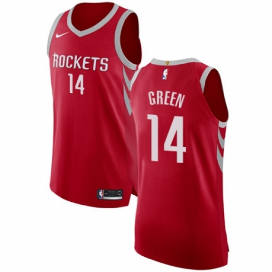 Men's Nike Houston Rockets 14 Gerald Green Authentic Red NBA Jersey - Icon Edition