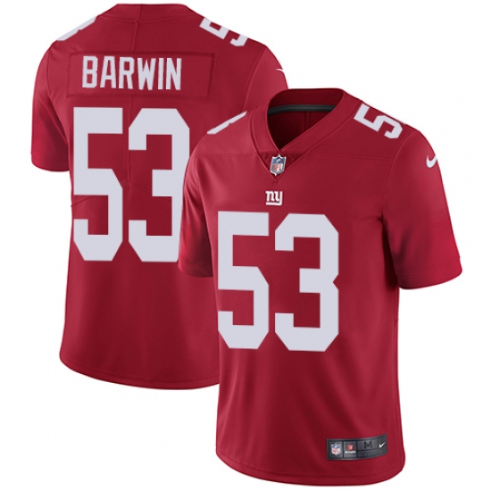 Men's Nike New York Giants 53 Connor Barwin Red Alternate Vapor Untouchable Limited Player NFL Jersey