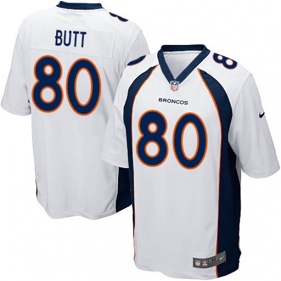 Men's Nike Denver Broncos 80 Jake Butt Game White NFL Jersey