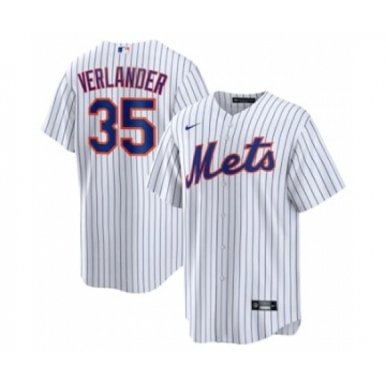 Men's New York Mets 35 Justin Verlander White Stitched MLB Cool Base Nike Jersey