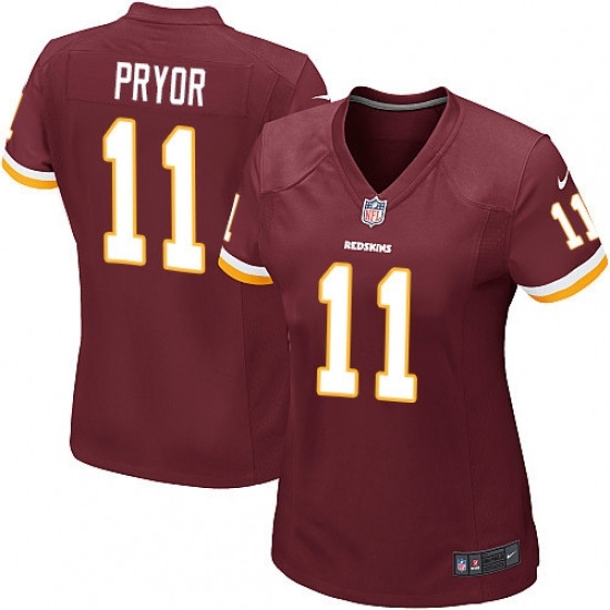 Women's Nike Washington Redskins 11 Terrelle Pryor Game Burgundy Red Team Color NFL Jersey