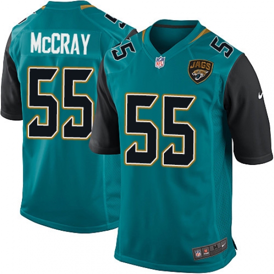 Men's Nike Jacksonville Jaguars 55 Lerentee McCray Game Teal Green Team Color NFL Jersey