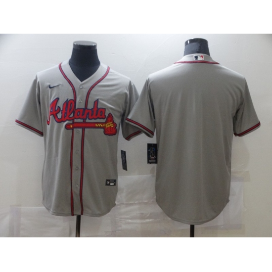 Men's Nike Atlanta Braves Blank Gray Jersey