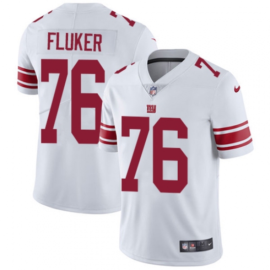 Youth Nike New York Giants 76 D.J. Fluker Elite White NFL Jersey