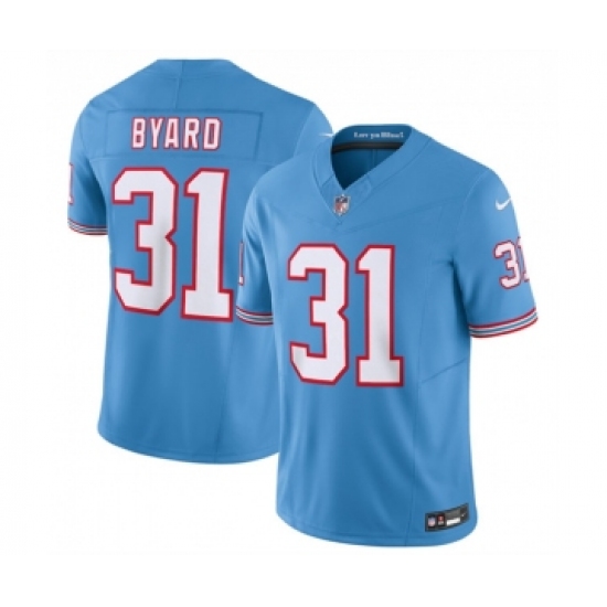 Men's Nike Tennessee Titans 31 Kevin Byard Light Blue 2023 F.U.S.E. Vapor Limited Throwback Stitched Football Jersey