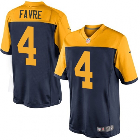 Men's Nike Green Bay Packers 4 Brett Favre Limited Navy Blue Alternate NFL Jersey