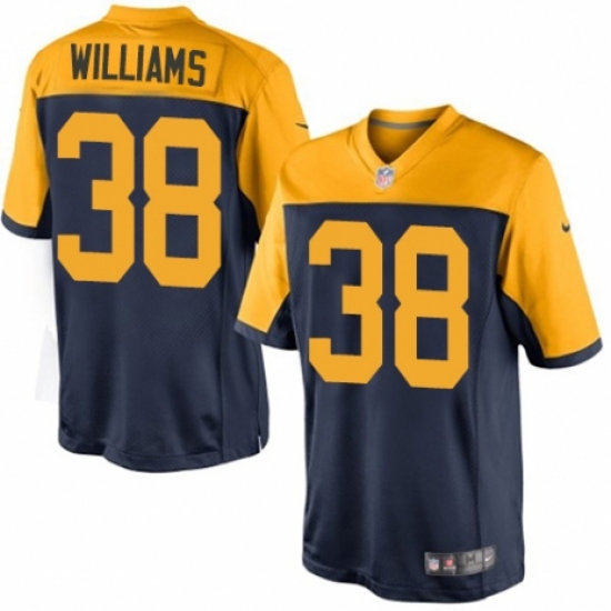 Youth Nike Green Bay Packers 38 Tramon Williams Navy Blue Alternate Vapor Untouchable Elite Player NFL Jersey