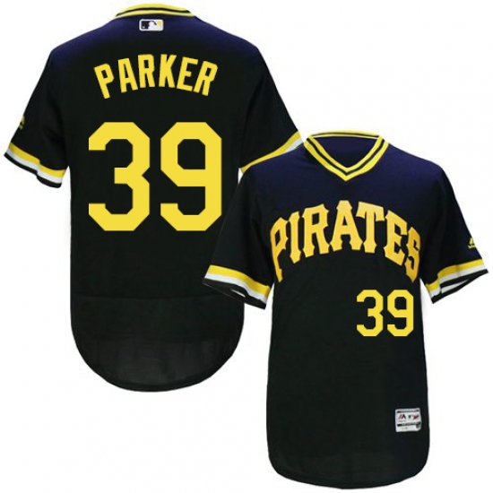 Men's Majestic Pittsburgh Pirates 39 Dave Parker Black Flexbase Authentic Collection Cooperstown MLB Jersey