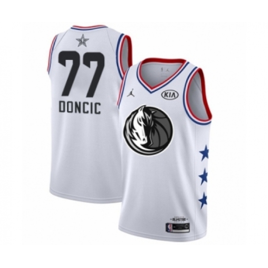 Youth Dallas Mavericks 77 Luka Doncic Swingman White 2019 All-Star Game Basketball Jersey