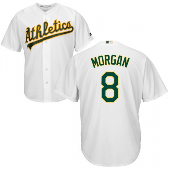 Men's Majestic Oakland Athletics 8 Joe Morgan Replica White Home Cool Base MLB Jersey