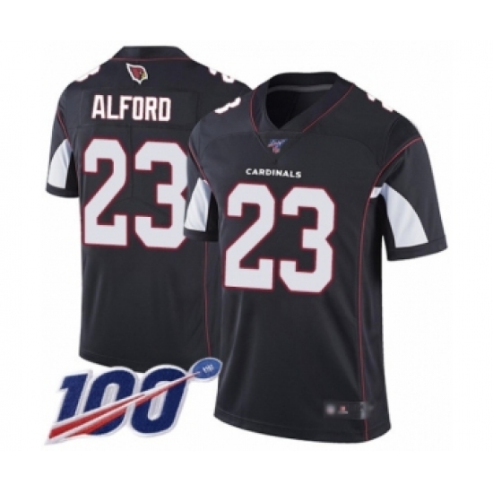 Youth Arizona Cardinals 23 Robert Alford Black Alternate Vapor Untouchable Limited Player 100th Season Football Jersey