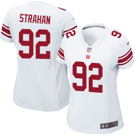 Women's Nike New York Giants 92 Michael Strahan Game White NFL Jersey