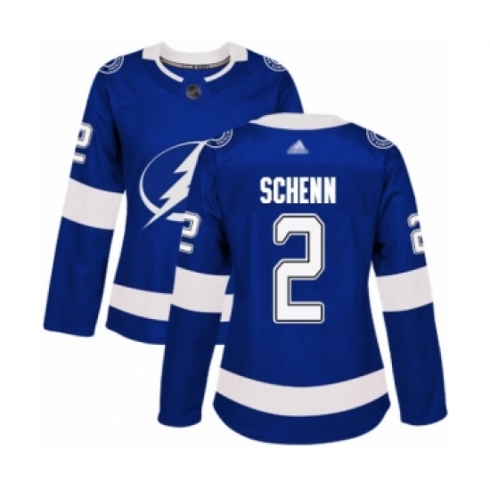 Women's Tampa Bay Lightning 2 Luke Schenn Authentic Royal Blue Home Hockey Jersey