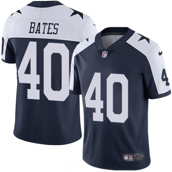 Youth Nike Dallas Cowboys 40 Bill Bates Navy Blue Throwback Alternate Vapor Untouchable Limited Player NFL Jersey
