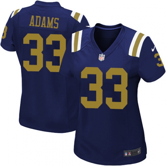 Women's Nike New York Jets 33 Jamal Adams Game Navy Blue Alternate NFL Jersey