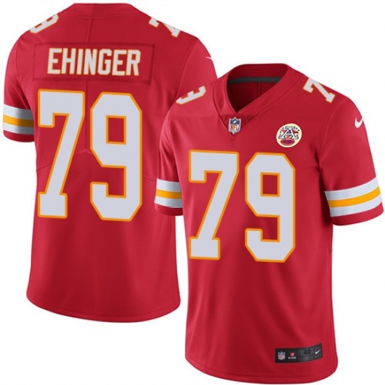 Men's Nike Kansas City Chiefs 79 Parker Ehinger Red Team Color Vapor Untouchable Limited Player NFL Jersey