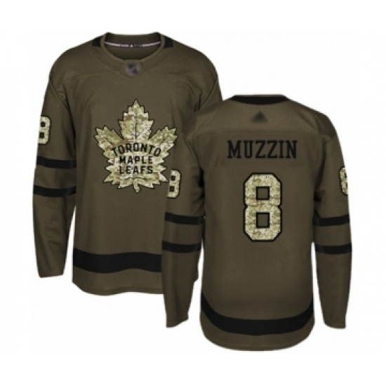 Youth Toronto Maple Leafs 8 Jake Muzzin Authentic Green Salute to Service Hockey Jersey