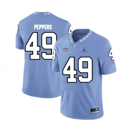 North Carolina Tar Heels 49 Julius Peppers Blue College Football Jersey