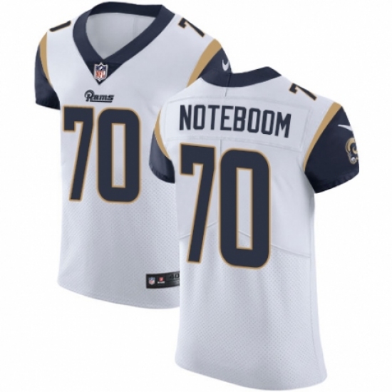 Men's Nike Los Angeles Rams 70 Joseph Noteboom White Vapor Untouchable Elite Player NFL Jersey