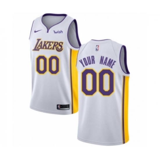 Youth Los Angeles Lakers Customized Authentic White Basketball Jersey - Association Edition