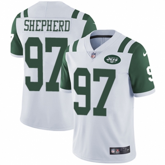 Youth Nike New York Jets 97 Nathan Shepherd White Vapor Untouchable Limited Player NFL Jersey