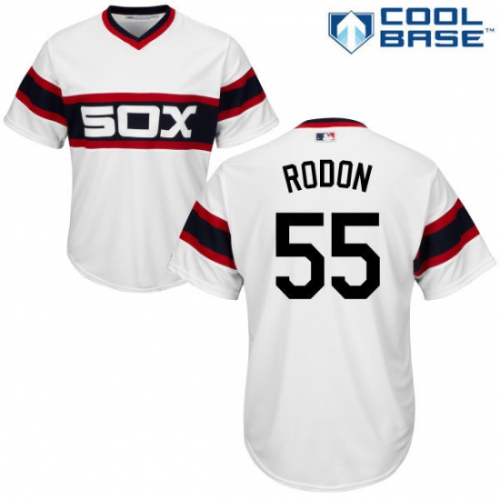 Men's Majestic Chicago White Sox 55 Carlos Rodon White Alternate Flex Base Authentic Collection MLB Jersey