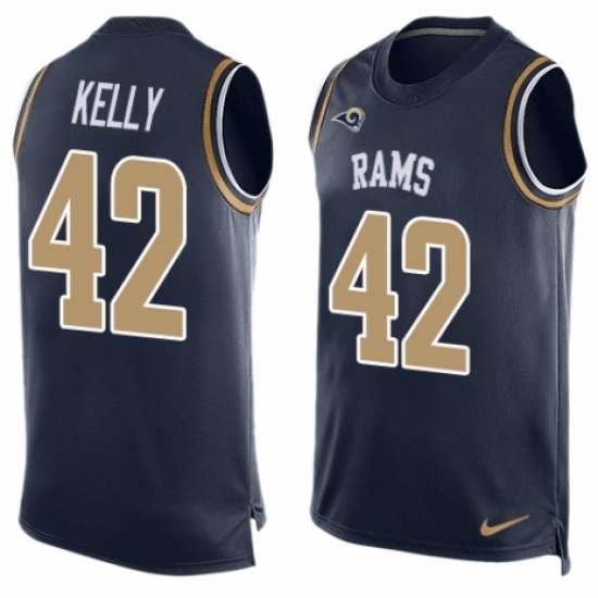 Men's Nike Los Angeles Rams 42 John Kelly Limited Navy Blue Player Name & Number Tank Top NFL Jersey