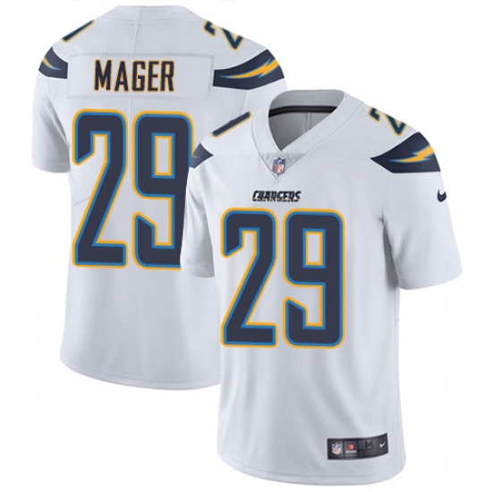 Youth Nike Los Angeles Chargers 29 Craig Mager White Vapor Untouchable Limited Player NFL Jersey