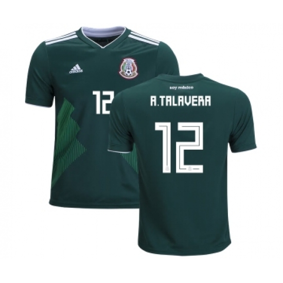 Mexico 12 A.Talavera Home Kid Soccer Country Jersey