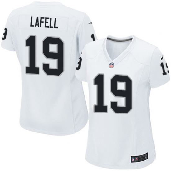 Women's Nike Oakland Raiders 19 Brandon LaFell Game White NFL Jersey