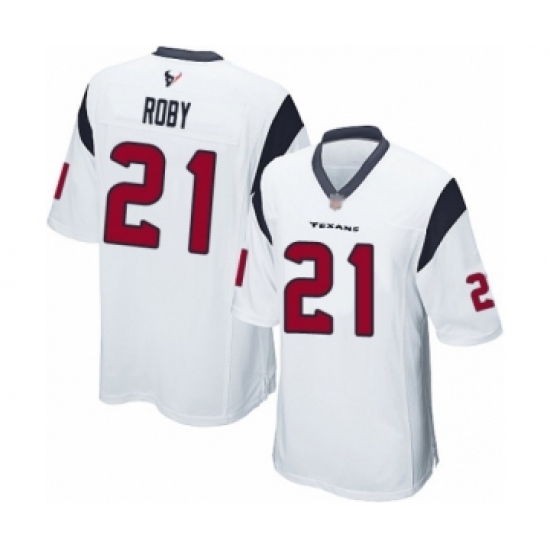 Men's Houston Texans 21 Bradley Roby Game White Football Jersey