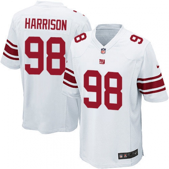 Men's Nike New York Giants 98 Damon Harrison Game White NFL Jersey