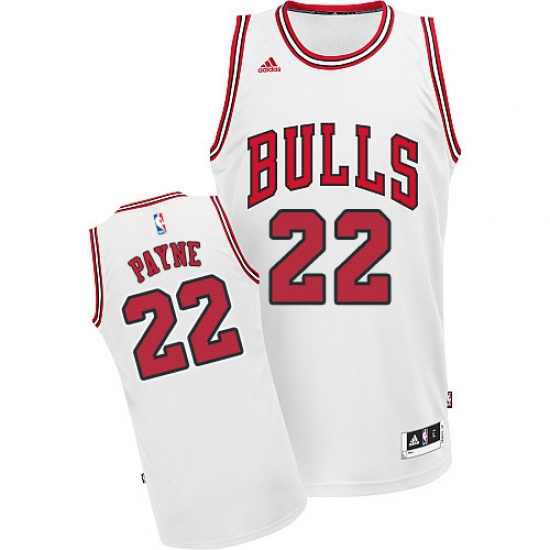 Men's Adidas Chicago Bulls 22 Cameron Payne Swingman White Home NBA Jersey