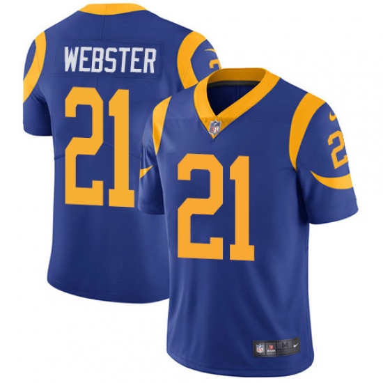 Youth Nike Los Angeles Rams 21 Kayvon Webster Royal Blue Alternate Vapor Untouchable Limited Player NFL Jersey