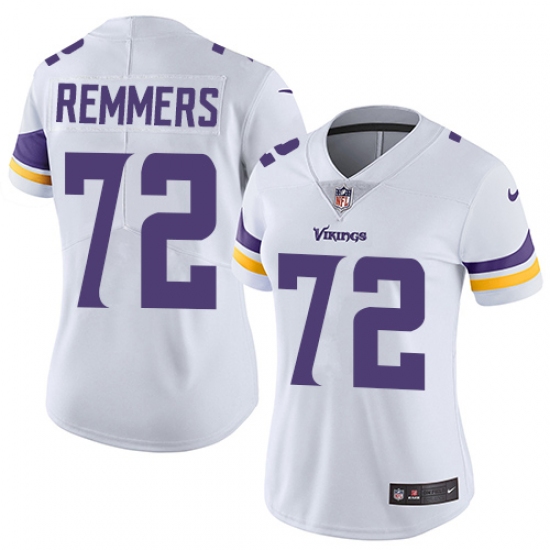 Women's Nike Minnesota Vikings 72 Mike Remmers White Vapor Untouchable Limited Player NFL Jersey