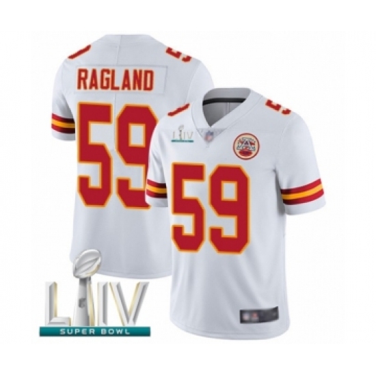 Youth Kansas City Chiefs 59 Reggie Ragland White Vapor Untouchable Limited Player Super Bowl LIV Bound Football Jersey