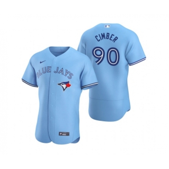 Mens Toronto Blue Jays 90 Adam Cimber Nike Powder Blue Alternate FlexBase Player Jersey