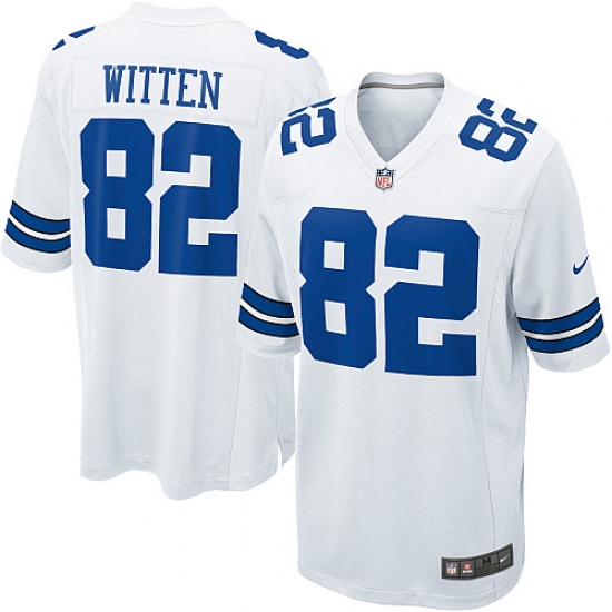 Men's Nike Dallas Cowboys 82 Jason Witten Game White NFL Jersey