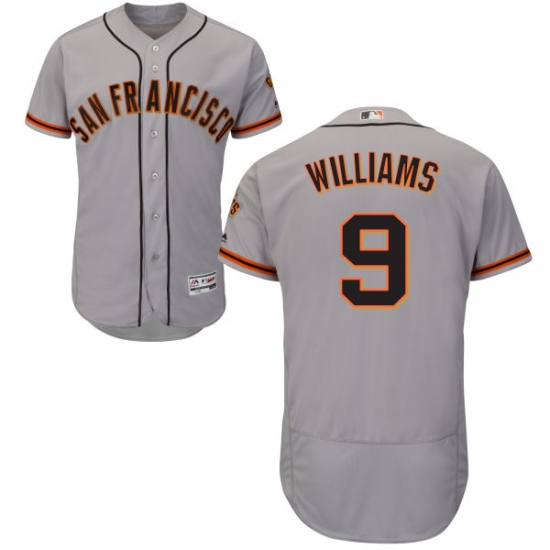 Men's Majestic San Francisco Giants 9 Matt Williams Grey Road Flex Base Authentic Collection MLB Jersey