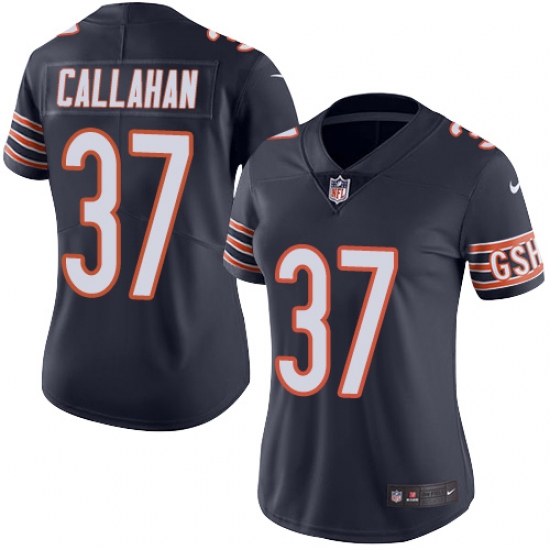 Women's Nike Chicago Bears 37 Bryce Callahan Navy Blue Team Color Vapor Untouchable Limited Player NFL Jersey